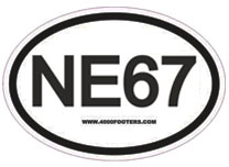 ne67 hiking sticker oval